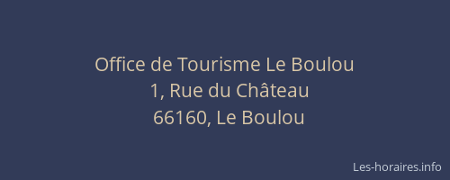 Office de Tourisme Le Boulou