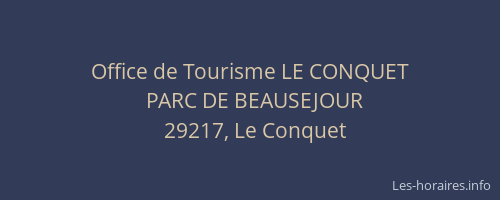 Office de Tourisme LE CONQUET