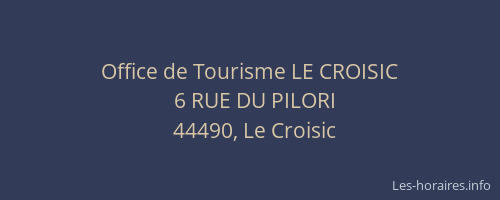 Office de Tourisme LE CROISIC