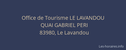 Office de Tourisme LE LAVANDOU