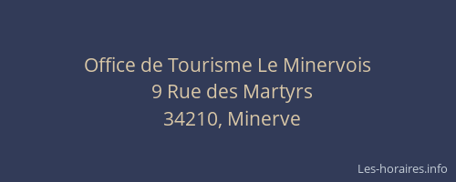 Office de Tourisme Le Minervois