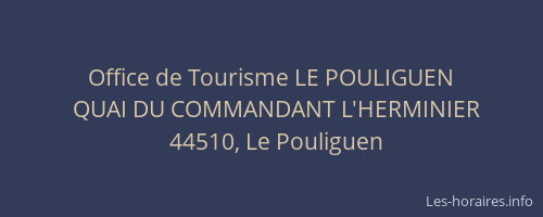 Office de Tourisme LE POULIGUEN