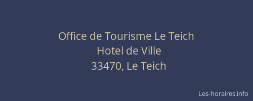 Office de Tourisme Le Teich