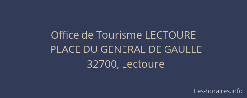 Office de Tourisme LECTOURE