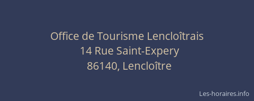 Office de Tourisme Lenclo&icirc;trais