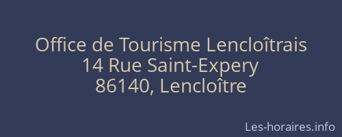 Office de Tourisme Lencloîtrais