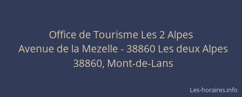 Office de Tourisme Les 2 Alpes