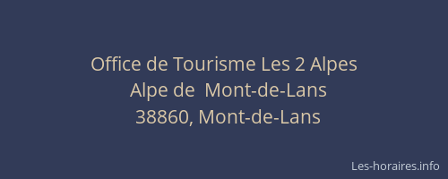 Office de Tourisme Les 2 Alpes