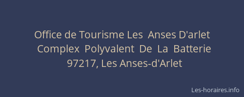 Office de Tourisme Les  Anses D'arlet