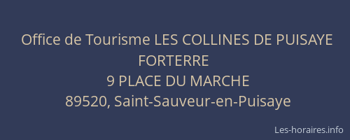Office de Tourisme LES COLLINES DE PUISAYE FORTERRE