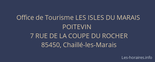 Office de Tourisme LES ISLES DU MARAIS POITEVIN