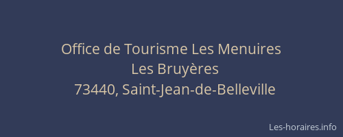 Office de Tourisme Les Menuires