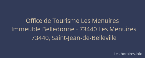 Office de Tourisme Les Menuires