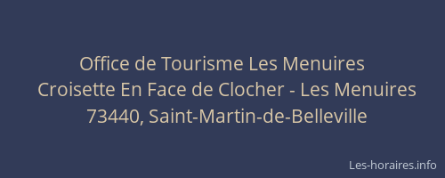 Office de Tourisme Les Menuires