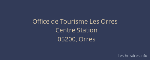 Office de Tourisme Les Orres