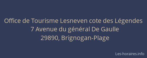 Office de Tourisme Lesneven cote des L&eacute;gendes