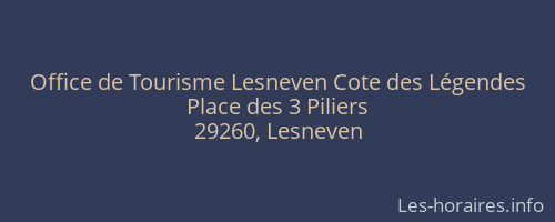 Office de Tourisme Lesneven Cote des Légendes