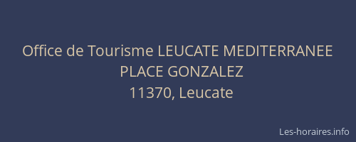 Office de Tourisme LEUCATE MEDITERRANEE