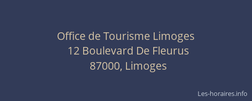 Office de Tourisme Limoges