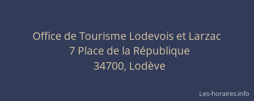 Office de Tourisme Lodevois et Larzac