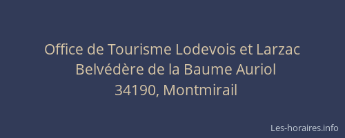 Office de Tourisme Lodevois et Larzac