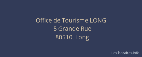 Office de Tourisme LONG
