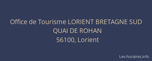 Office de Tourisme LORIENT BRETAGNE SUD