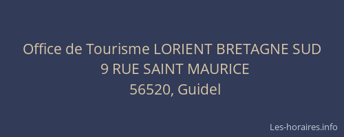 Office de Tourisme LORIENT BRETAGNE SUD