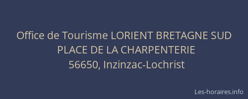 Office de Tourisme LORIENT BRETAGNE SUD