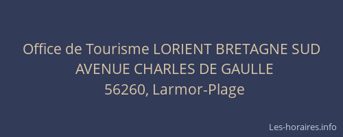 Office de Tourisme LORIENT BRETAGNE SUD