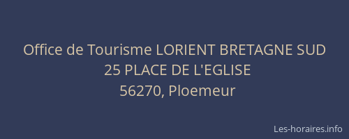 Office de Tourisme LORIENT BRETAGNE SUD