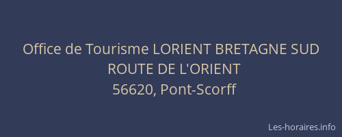 Office de Tourisme LORIENT BRETAGNE SUD
