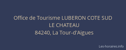 Office de Tourisme LUBERON COTE SUD
