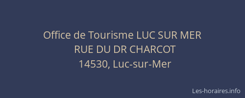 Office de Tourisme LUC SUR MER
