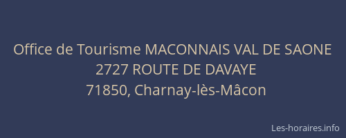 Office de Tourisme MACONNAIS VAL DE SAONE
