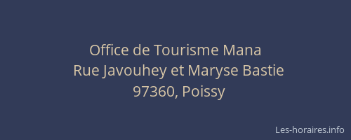 Office de Tourisme Mana