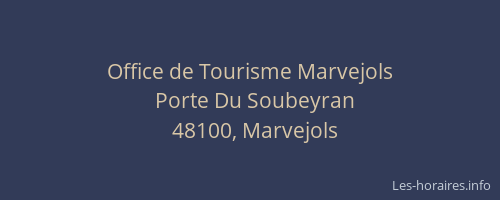 Office de Tourisme Marvejols