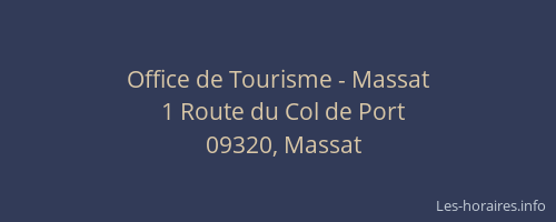 Office de Tourisme - Massat