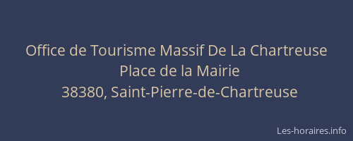 Office de Tourisme Massif De La Chartreuse