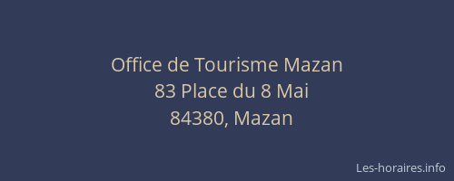 Office de Tourisme Mazan