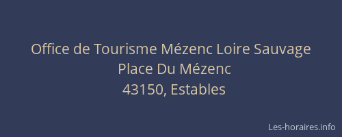 Office de Tourisme Mézenc Loire Sauvage