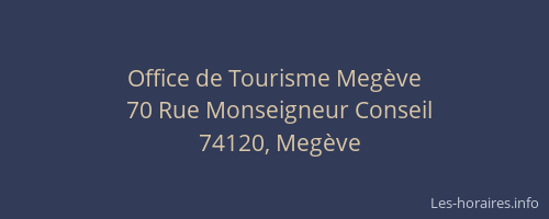 Office de Tourisme Megève