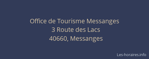 Office de Tourisme Messanges