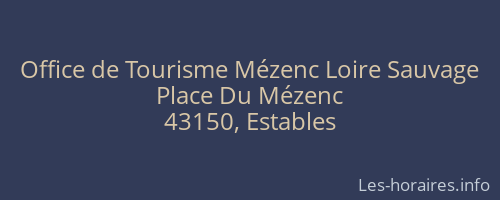 Office de Tourisme Mézenc Loire Sauvage
