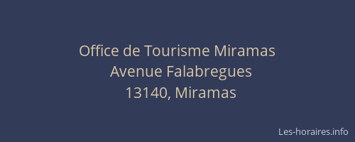 Office de Tourisme Miramas