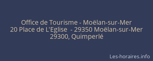 Office de Tourisme - Moëlan-sur-Mer
