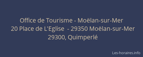 Office de Tourisme - Moëlan-sur-Mer
