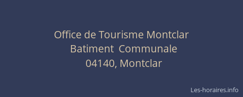 Office de Tourisme Montclar