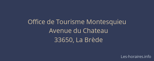 Office de Tourisme Montesquieu