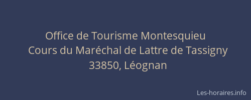 Office de Tourisme Montesquieu